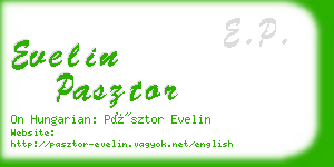 evelin pasztor business card